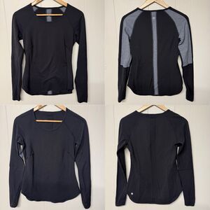 LuluLemon Runder Under Reversible Long Sleeve Athletic Top Thump Hole Women S